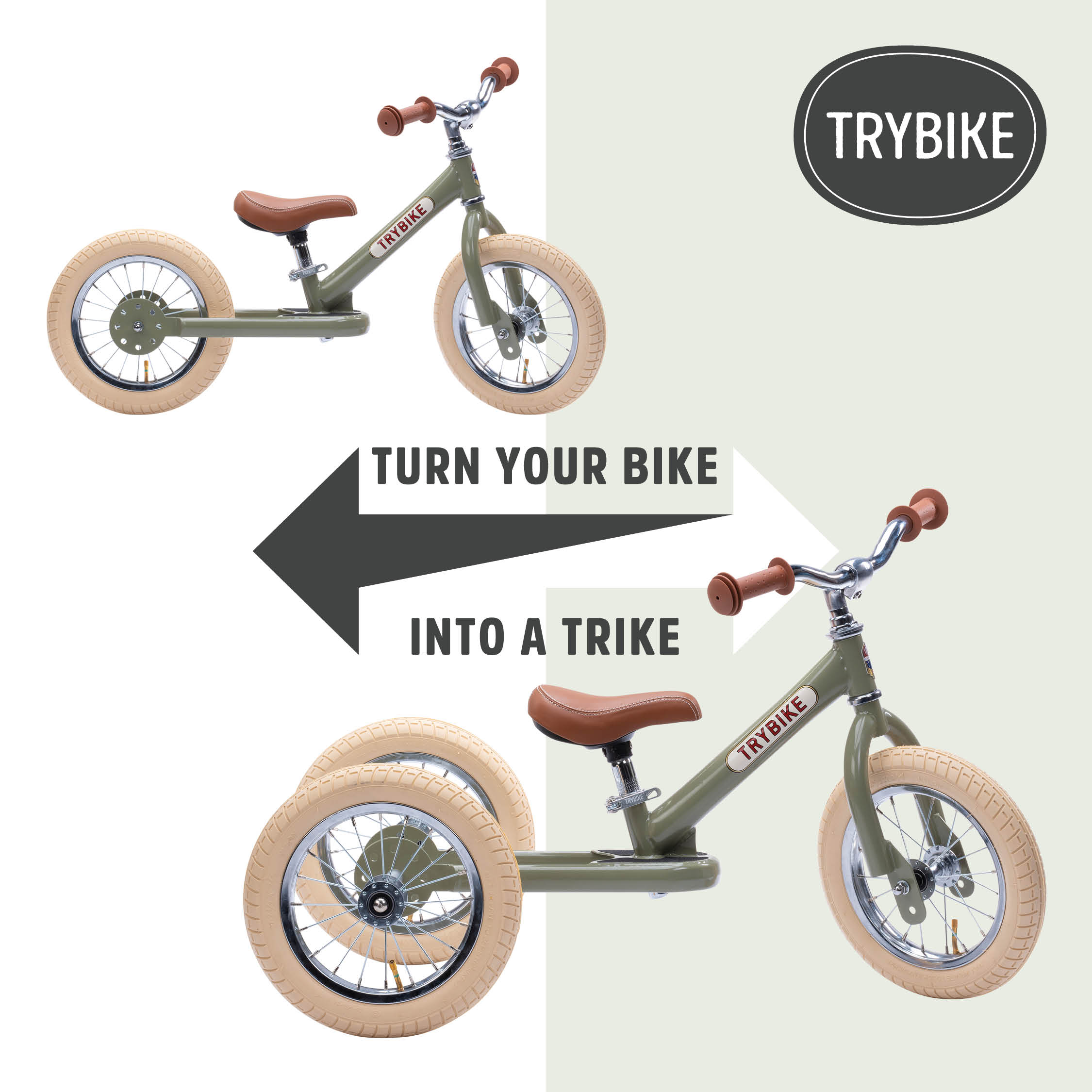 Trybike trehjulet løbecykel Tilbud børnecykel 1-2 og 3-6 år.